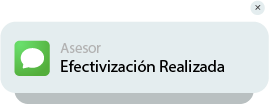 Efectivización Realizada